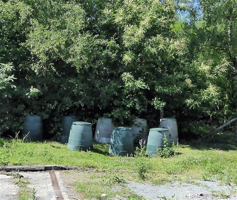 Wood chip storage container (anaerobic variant) with insulation